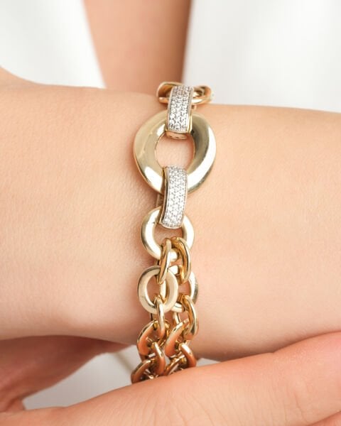 Cetaş Eterna Koleksiyonu 14 Ayar Altın Hallow Bileklik