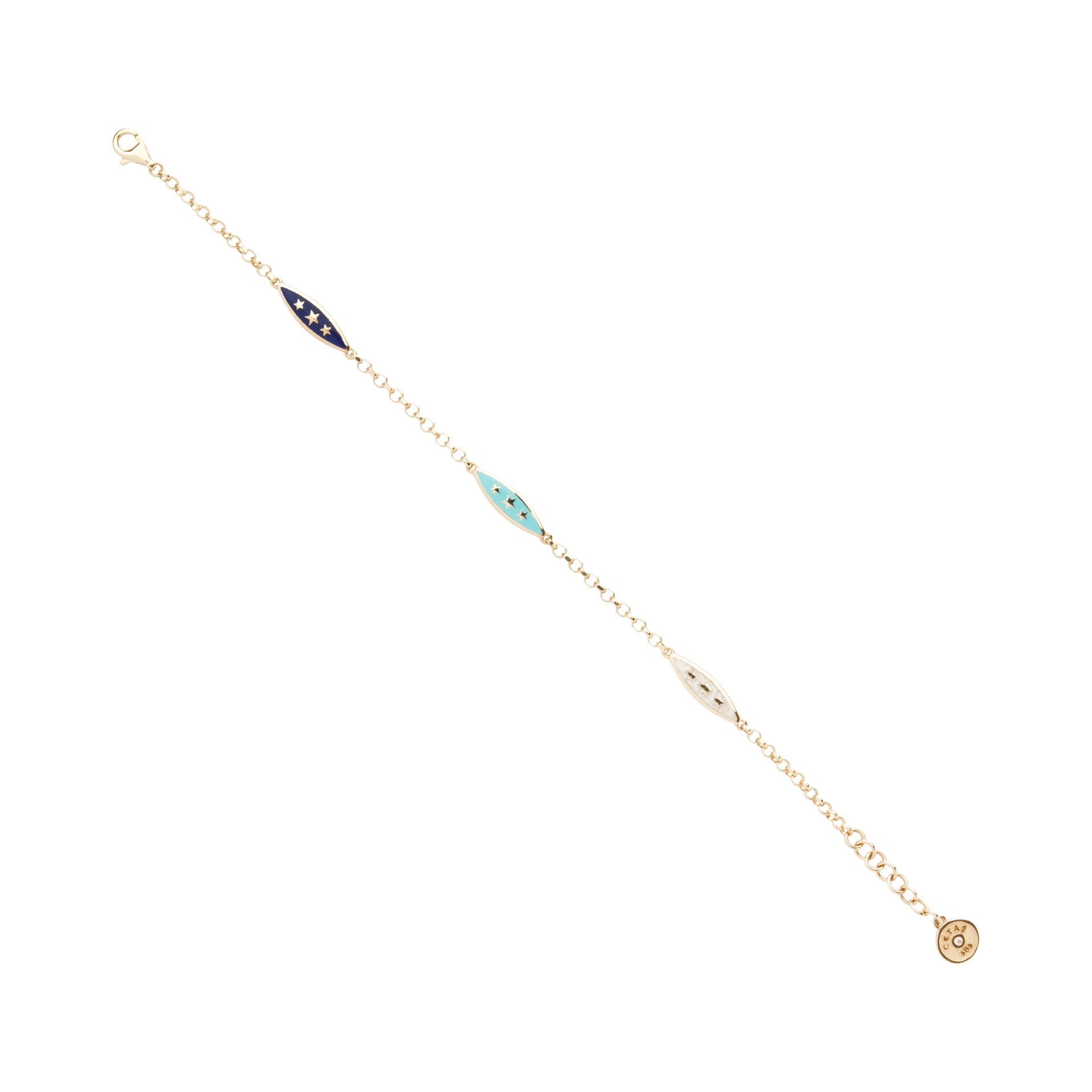 Cetaş Eterna 14 Ayar Altın Mineli Yıldız Figürlü Bileklik