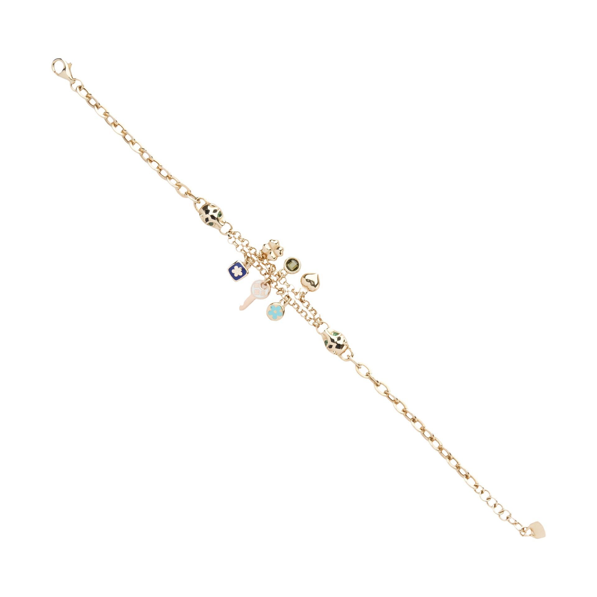 Cetaş 14 Ayar Altın Bir Dilek Tut Çoklu Figürlü Bileklik