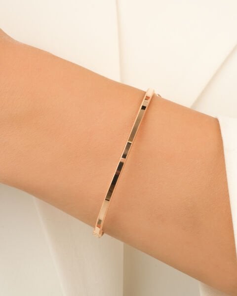 14 Ayar Rose Altın Ajda Bilezik