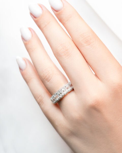 4.01 Karat Pırlanta Baget Taşlı Tamtur Yüzük