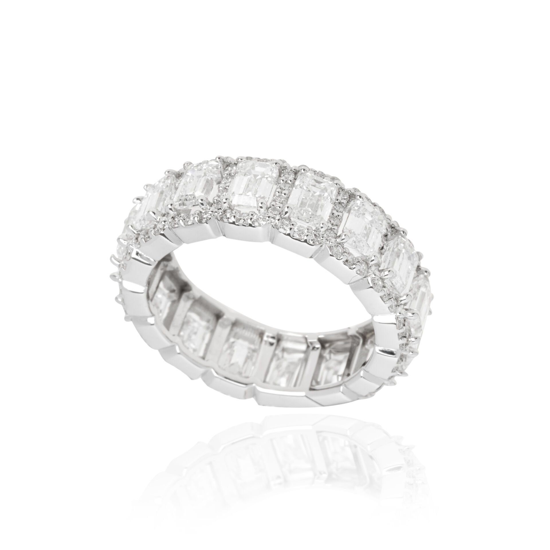 4.01 Karat Pırlanta Baget Taşlı Tamtur Yüzük