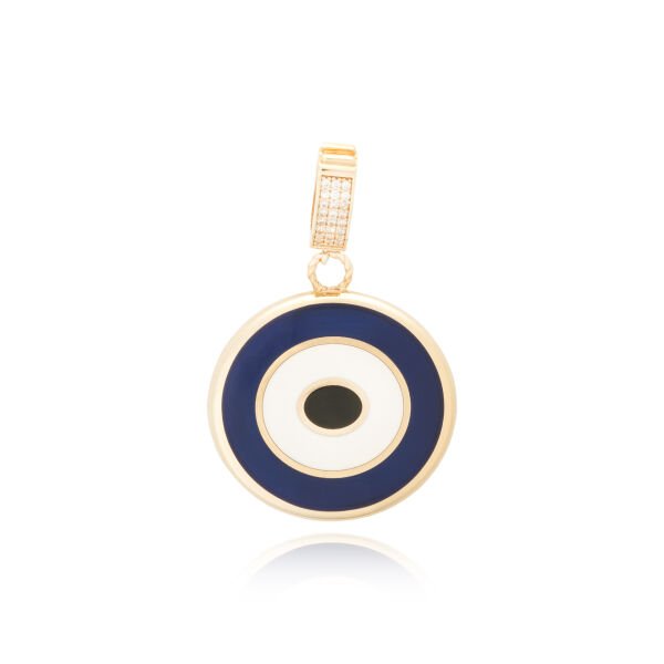 14 Ayar Altın Mineli Nazar Boncuğu Kolye Ucu