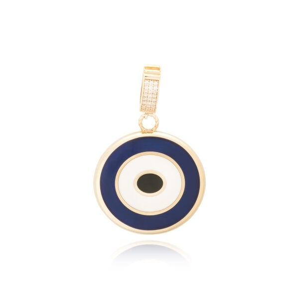 14 Ayar Altın Nazar Mineli Kolye Ucu