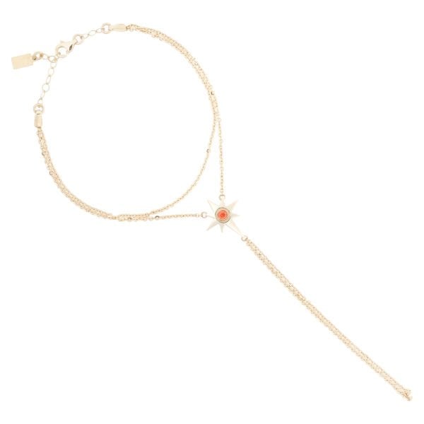 14 Ayar Altın Ema Citrin Taşlı Kutup Yıldızı Şahmeran