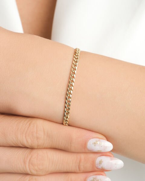 14 Ayar Altın Zincir Bileklik