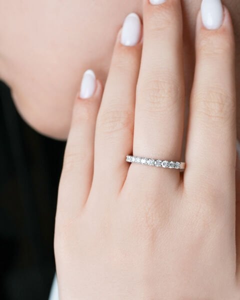 0.48 Karat Pırlanta Yarım Tur Yüzük