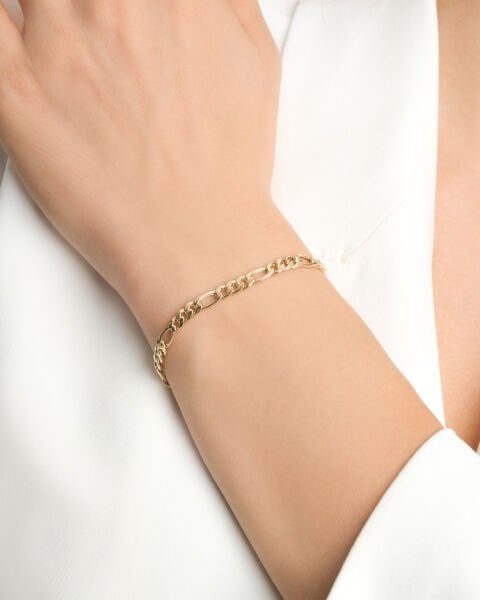 14 Ayar Altın Figaro Model Zincir Bileklik