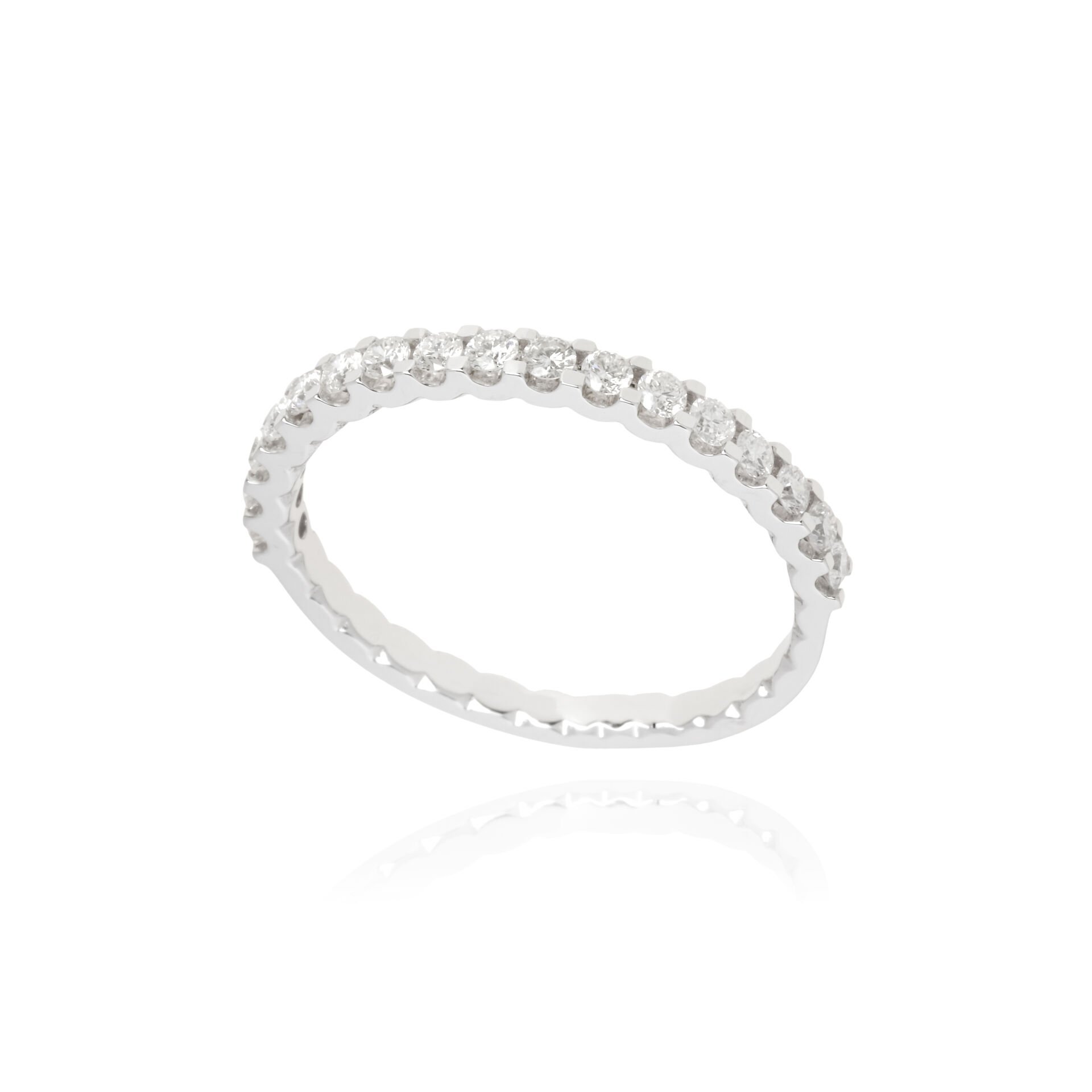 0.48 Karat Pırlanta Yarım Tur Yüzük