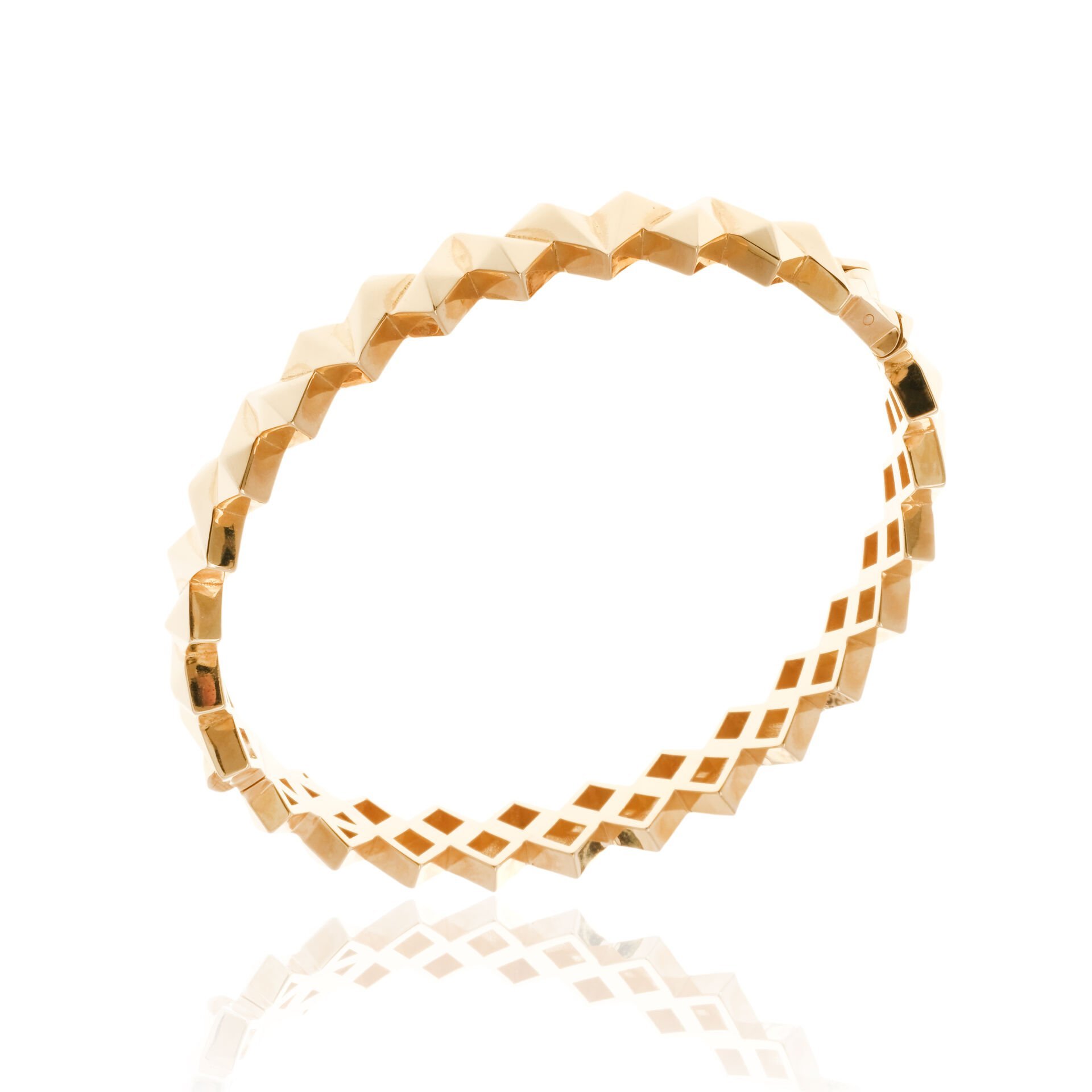 14 Ayar Altın Prizma Kelepçe