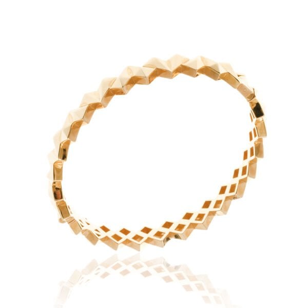 14 Ayar Altın Geometrik Form Bilezik