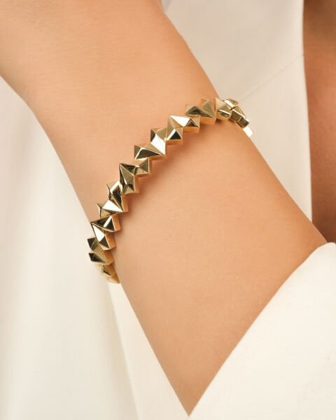 14 Ayar Altın Prizma Kelepçe