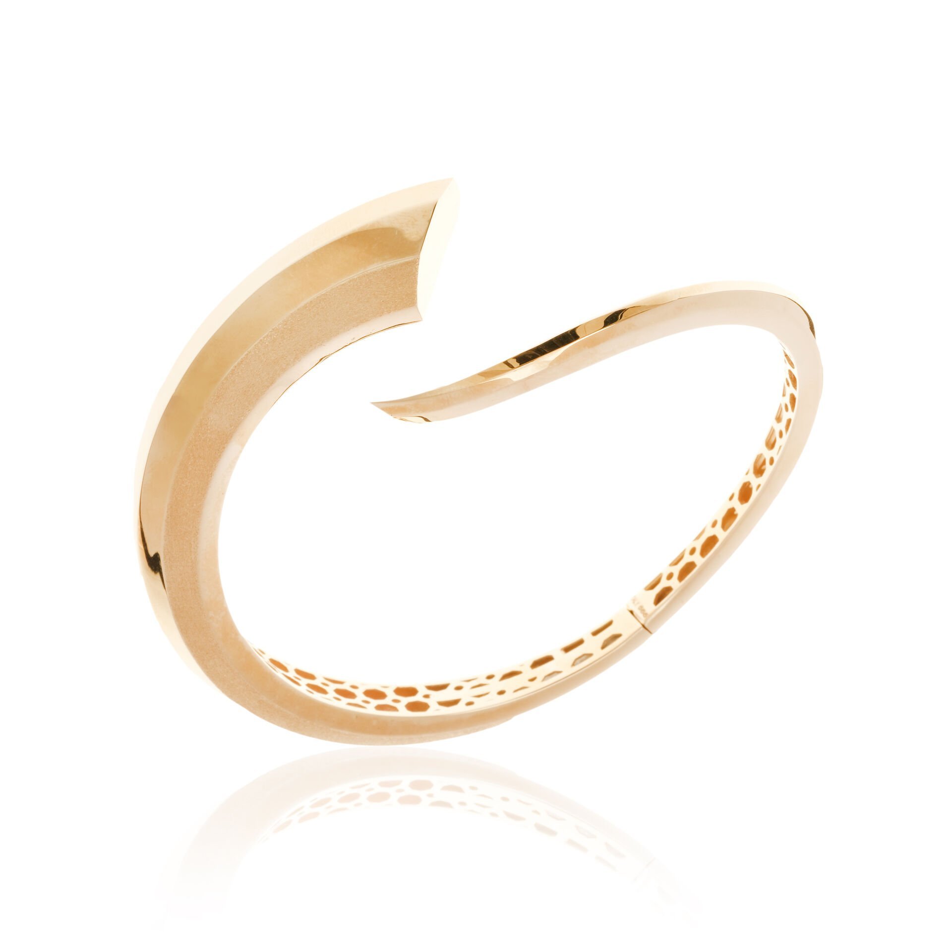 14 Ayar Altın Tasarım Kelepçe