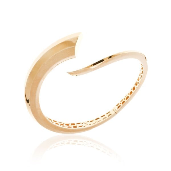 14 Ayar Altın Tasarım Kelepçe