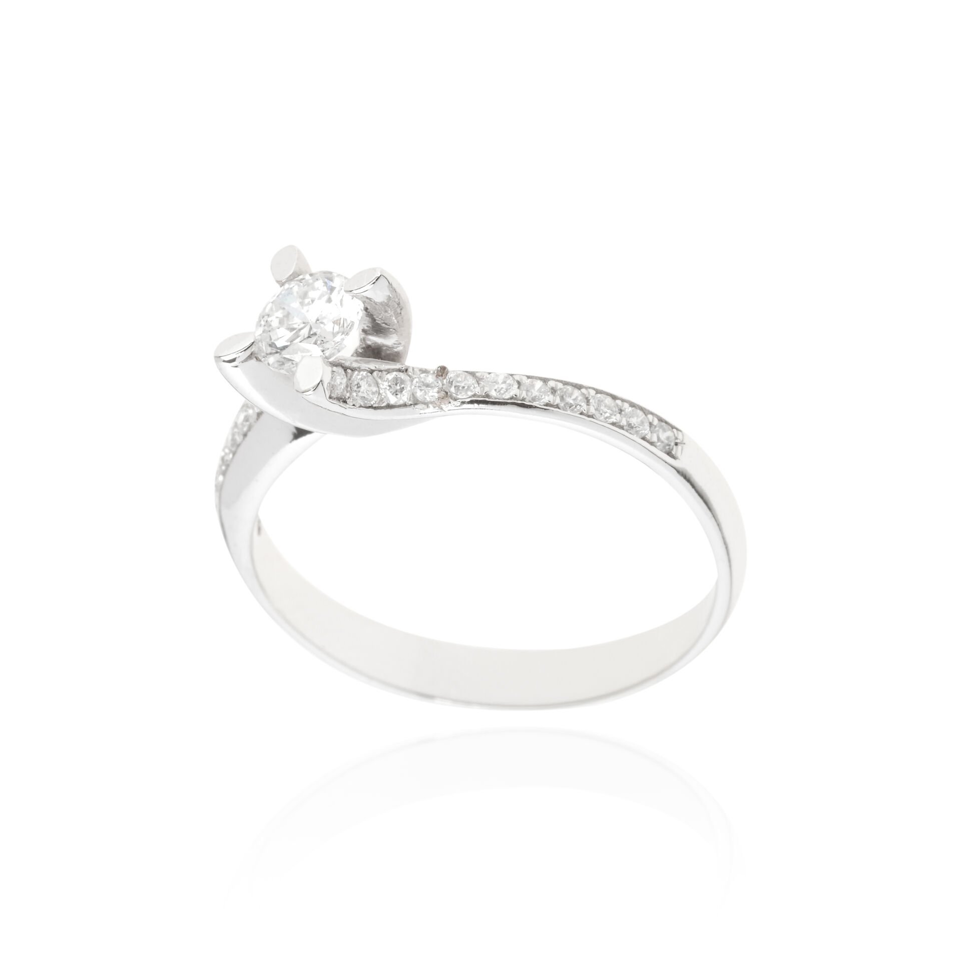 0.52 Karat Tasarım Pırlanta Tektaş Yüzük