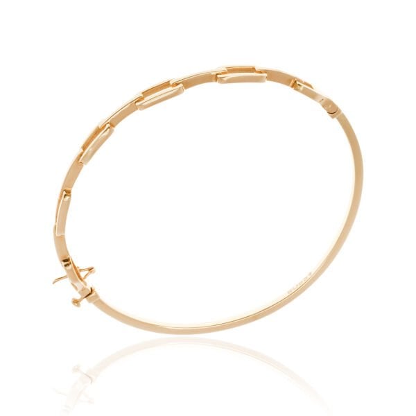 14 Ayar Altın Dikdörtgen Kelepçe