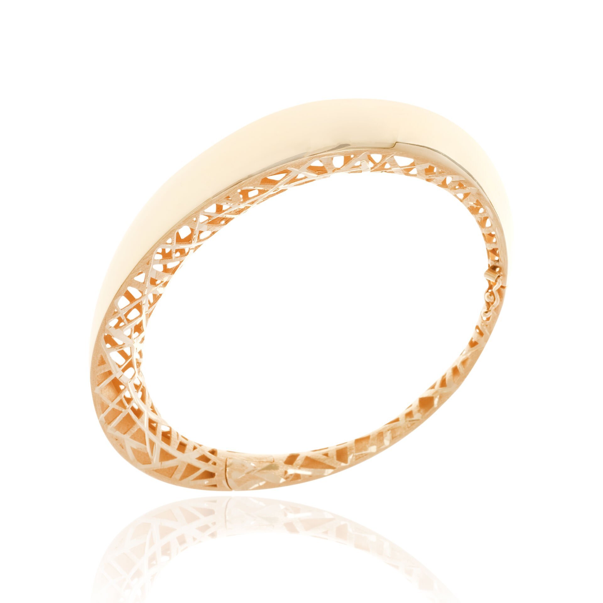 14 Ayar Altın Bombeli Kelepçe