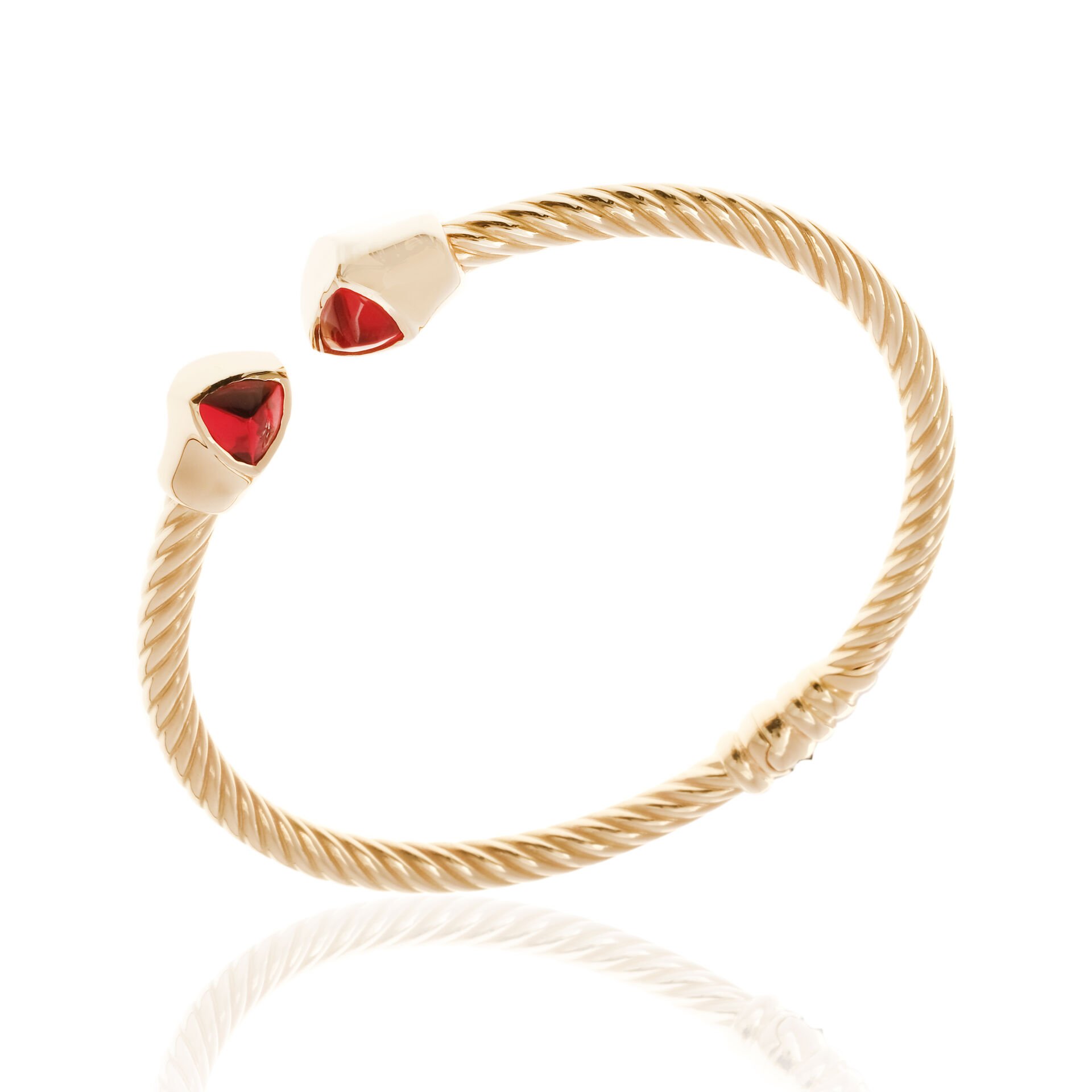 Cetaş Twist Taşlı 14 Ayar Altın Kelepçe