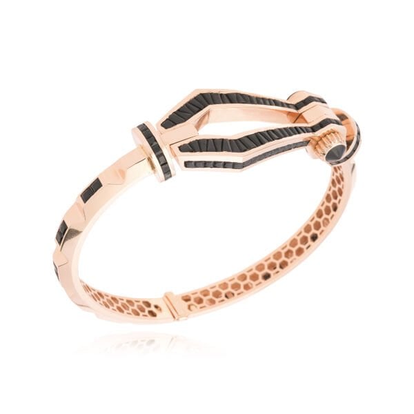 14 Ayar Altın Oniks Taşlı Tasarım Erkek Kelepçe