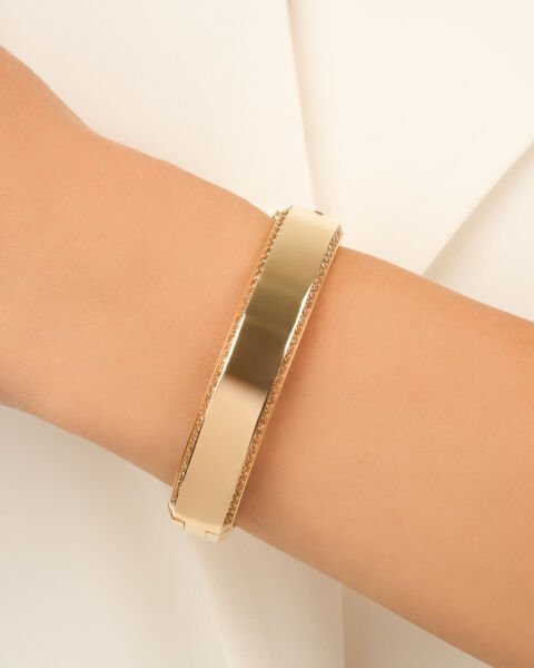 Cetaş Eterna Taşlı 14 Ayar Altın Kelepçe