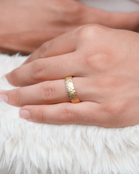 14 Ayar Altın Mat Erkek Alyans