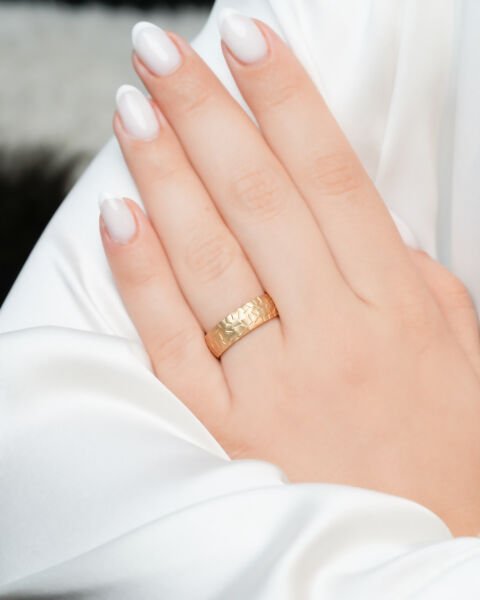 14 Ayar Altın Mat Kadın Alyans