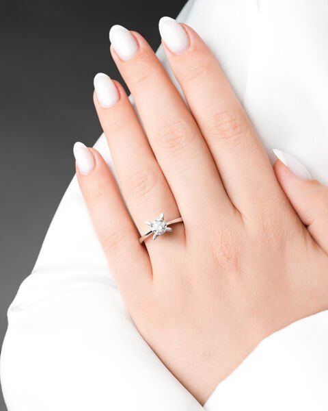 0.67 Karat Pırlanta Tektaş Yüzük