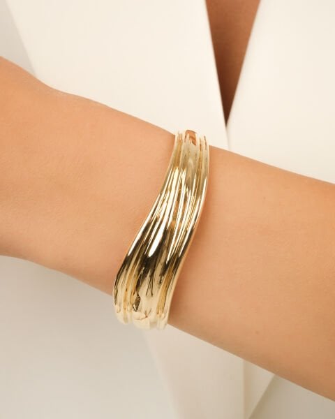 Cetaş Eterna 14 Ayar Altın Tasarım Kelepçe