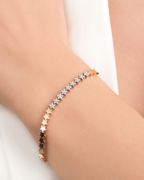 Yıldız Figürlü Pırlanta Tasarım Bileklik