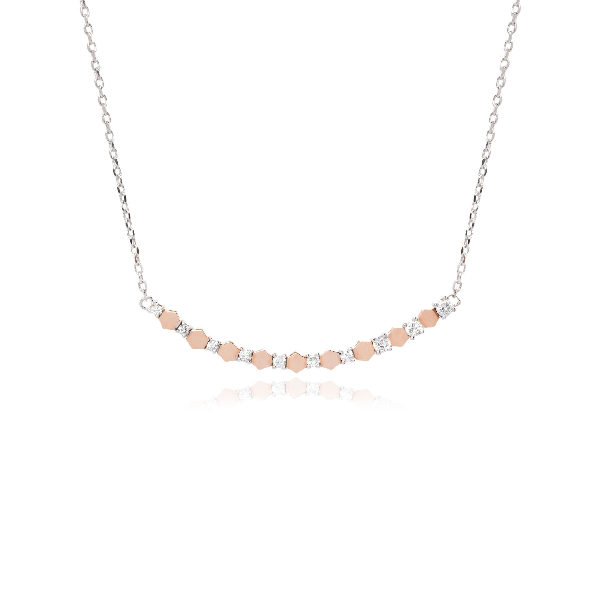 Altıgen Form Pırlanta Tasarım Kolye