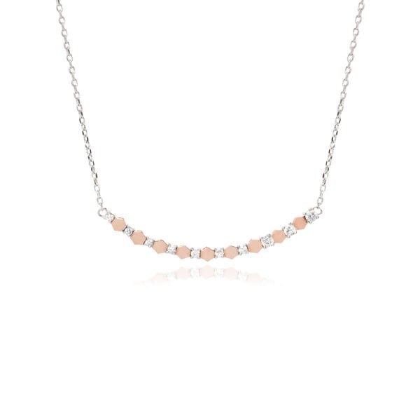 Altıgen Formlu Pırlanta Tasarım Kolye