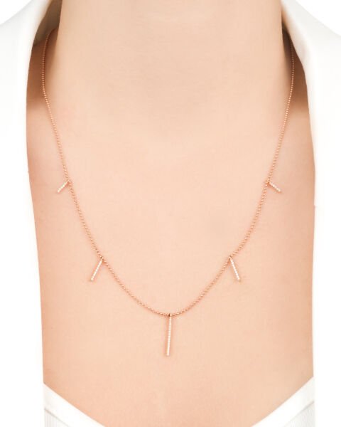 Pırlanta Sütun Tasarım Kolye