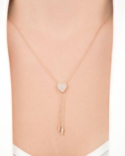 Pırlanta Tasarım Kalp Kolye