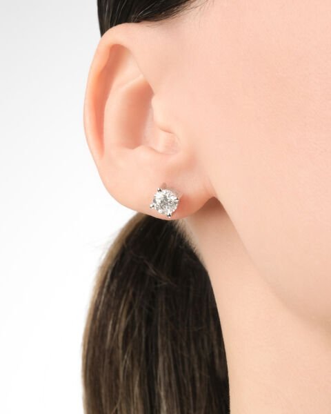 Pırlanta Tektaş Küpe