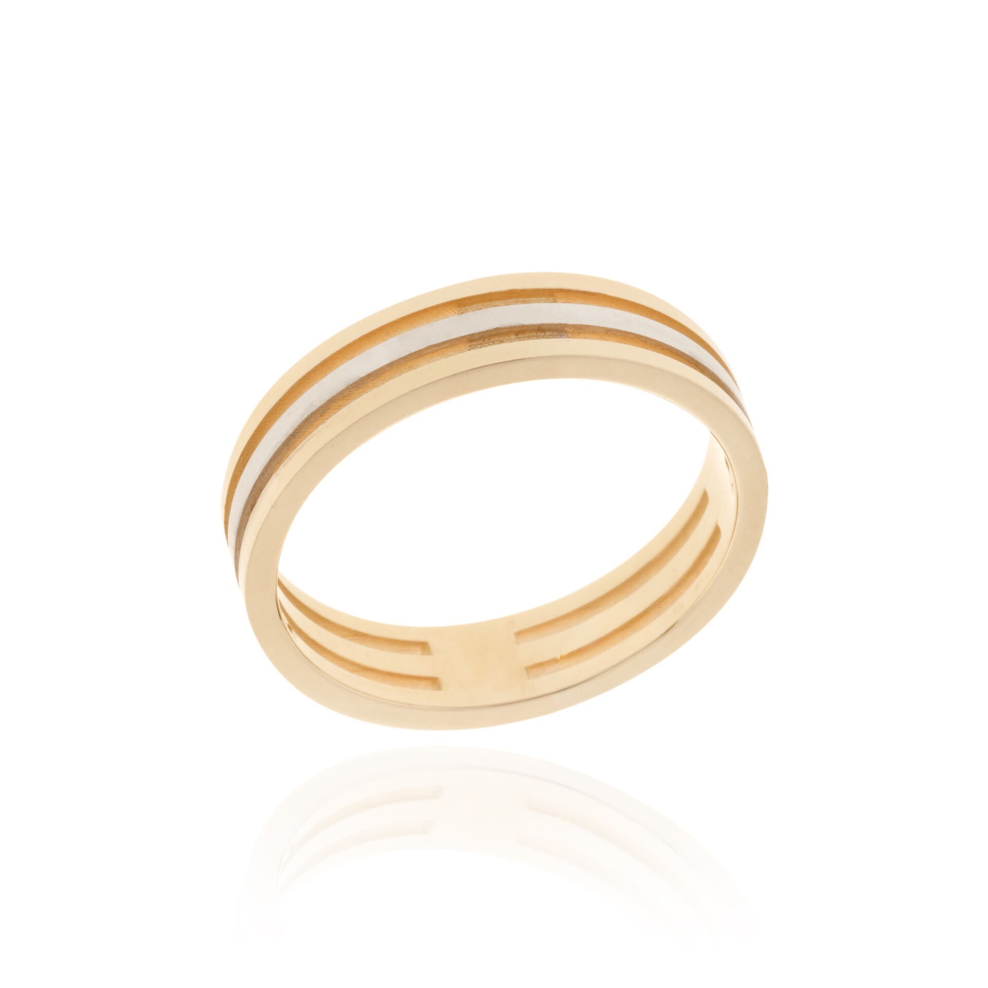 14 Ayar Altın Üç Sıra Erkek Alyans