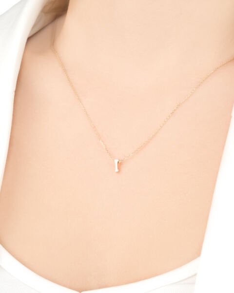 14 Ayar Altın I Harfi Kadın Kolye