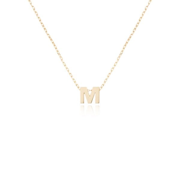 14 Ayar Altın M Harfi Kadın Kolye
