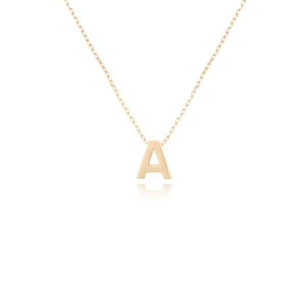 14 Ayar Altın A Harfi Kadın Kolye