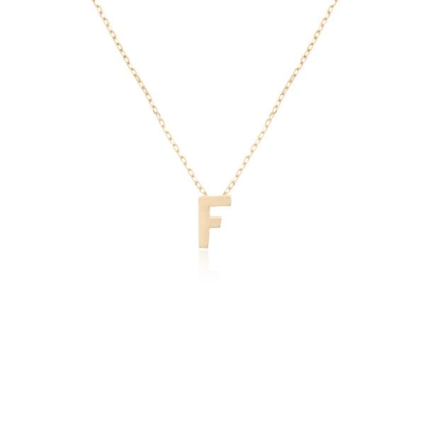 14 Ayar Altın F Harfi Kadın Kolye