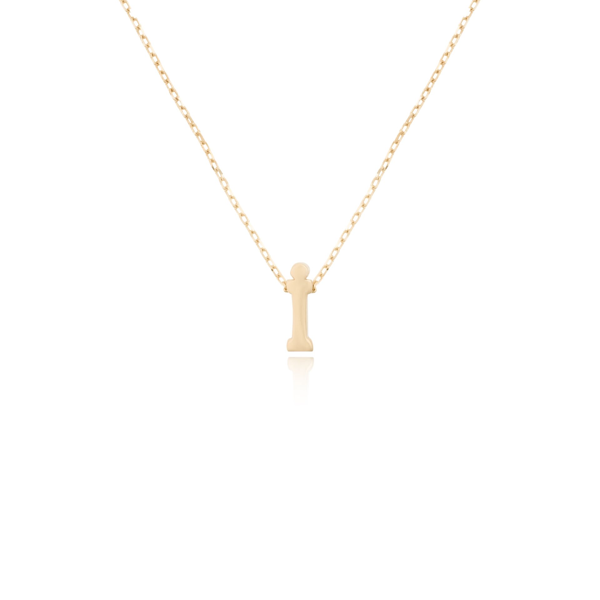 14 Ayar Altın İ Harfi Kadın Kolye