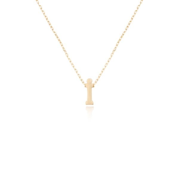 14 Ayar Altın İ Harfi Kadın Kolye