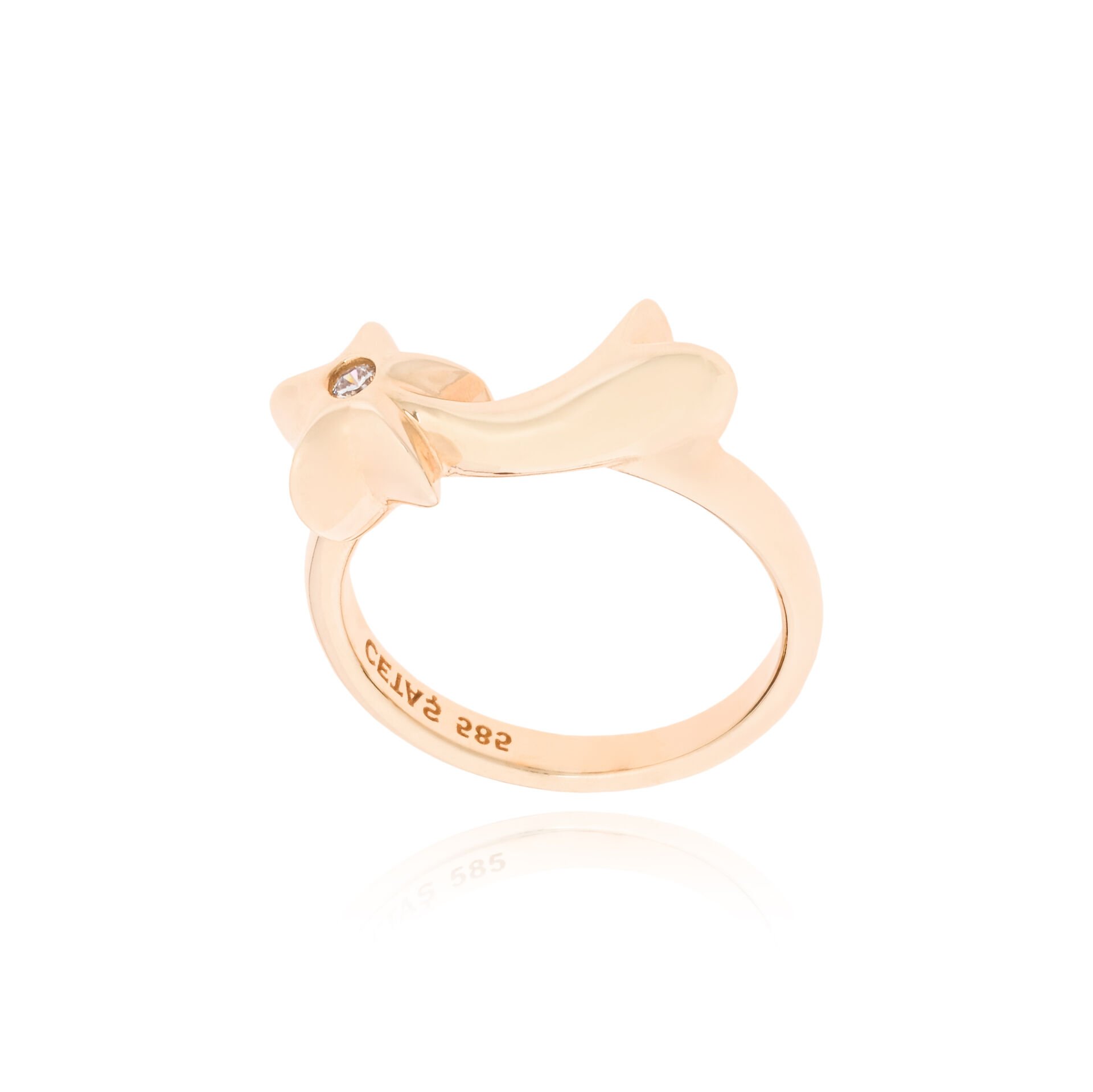 Cetaş Eterna 14 Ayar Altın Taşlı Kayan Yıldız Yüzük