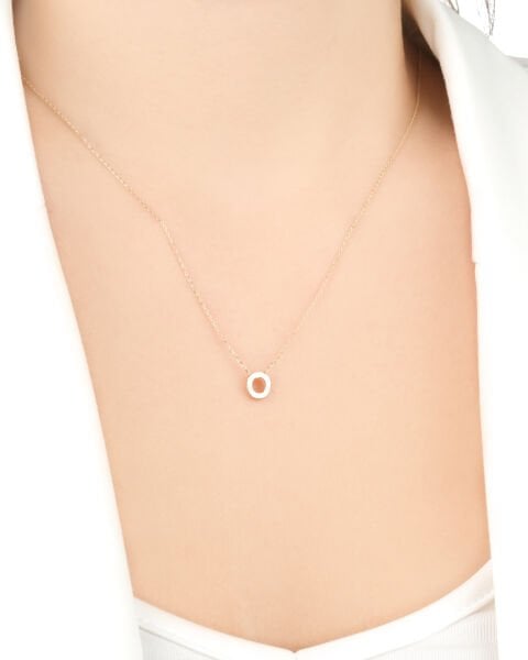 14 Ayar Altın O Harfi Kadın Kolye