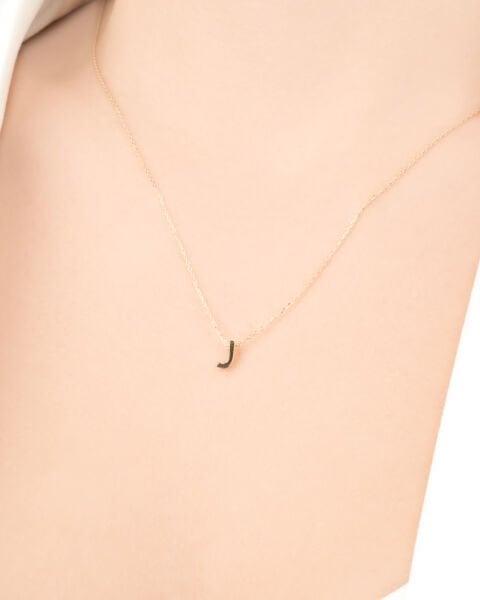 14 Ayar Altın J Harfi Kadın Kolye