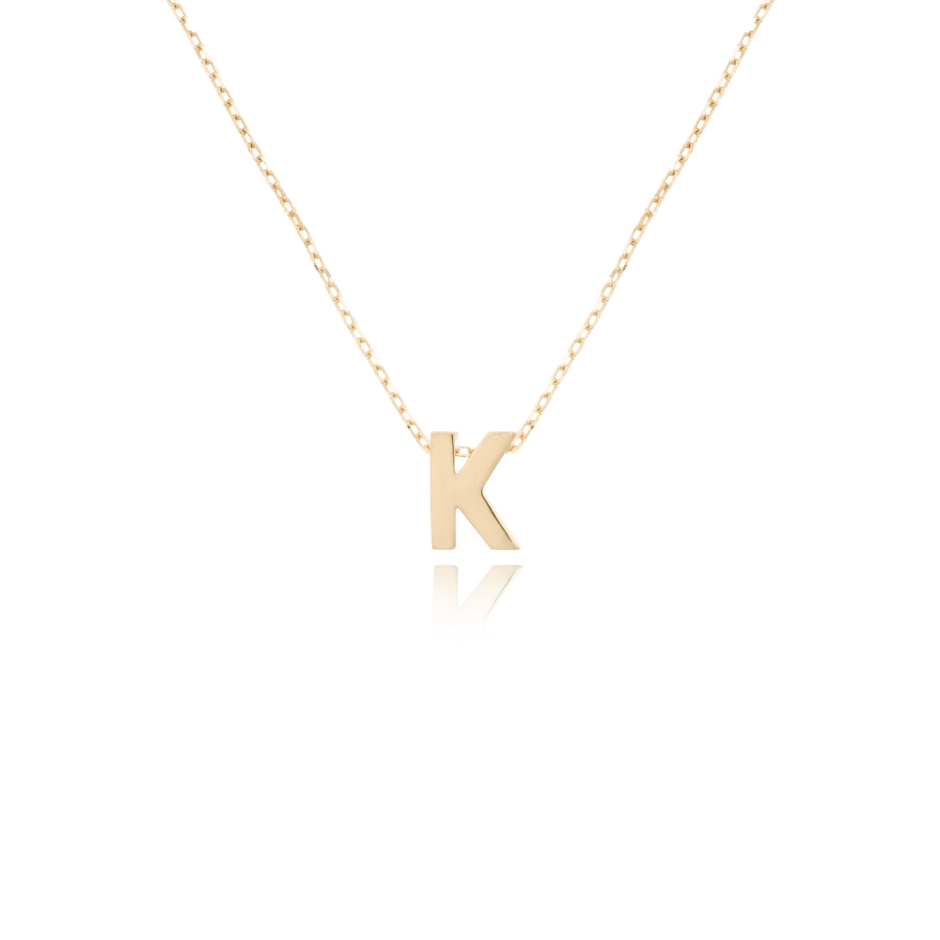 14 Ayar Altın K Harfi Kadın Kolye
