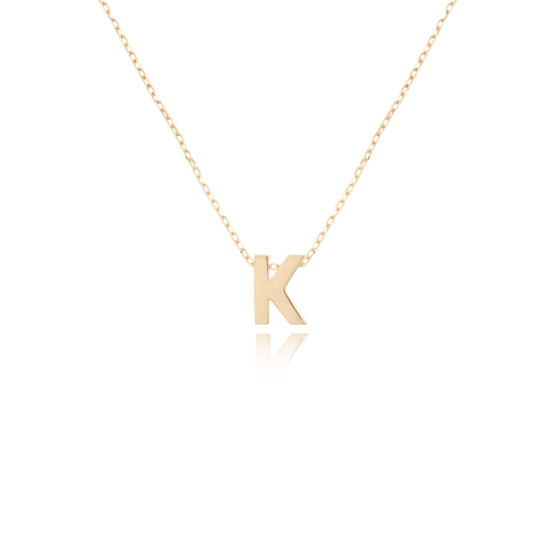 14 Ayar Altın K Harfi Kadın Kolye