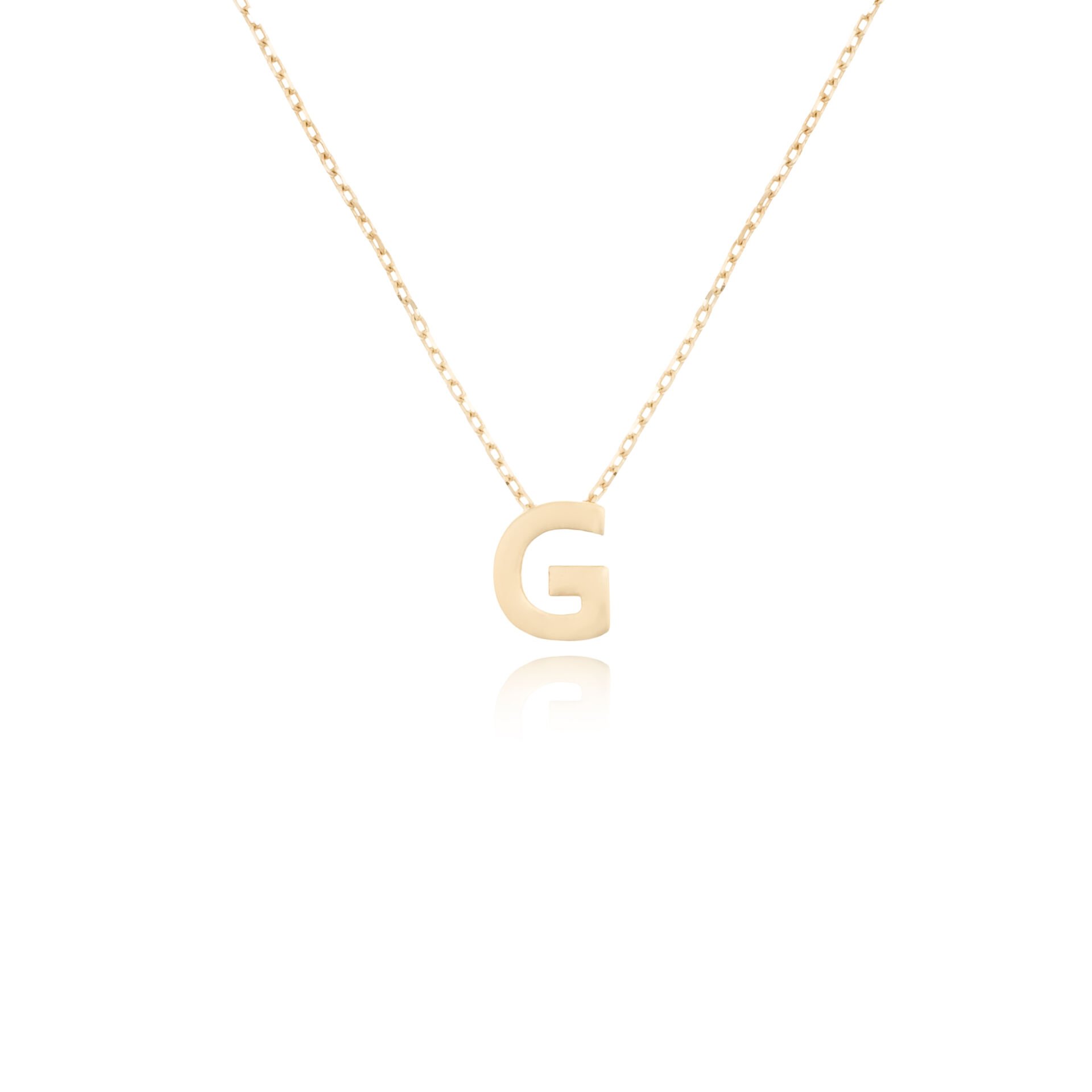 14 Ayar Altın G Harfi Kadın Kolye