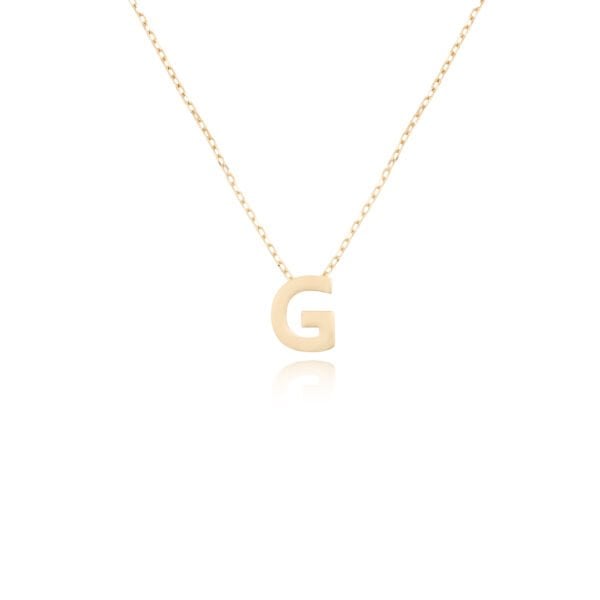 14 Ayar Altın G Harfi Kadın Kolye