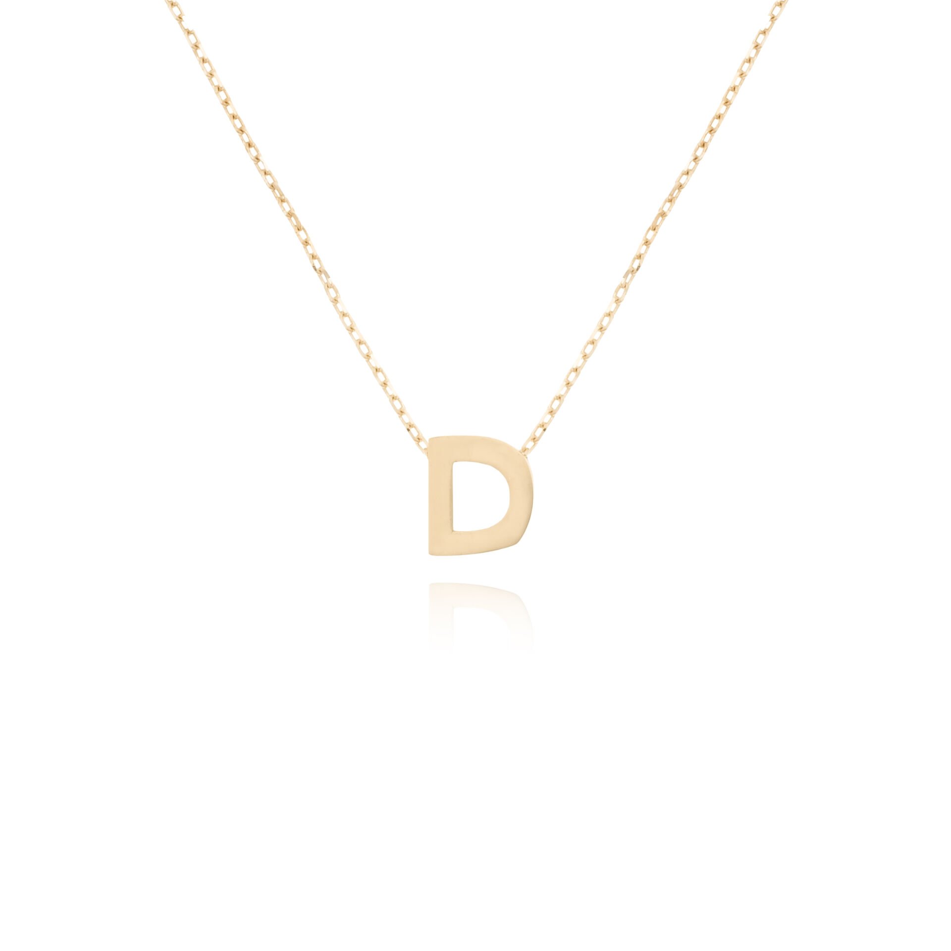 14 Ayar Altın D Harfi Kadın Kolye