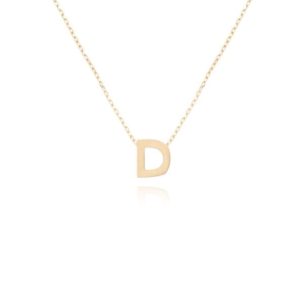 14 Ayar Altın D Harfi Kadın Kolye